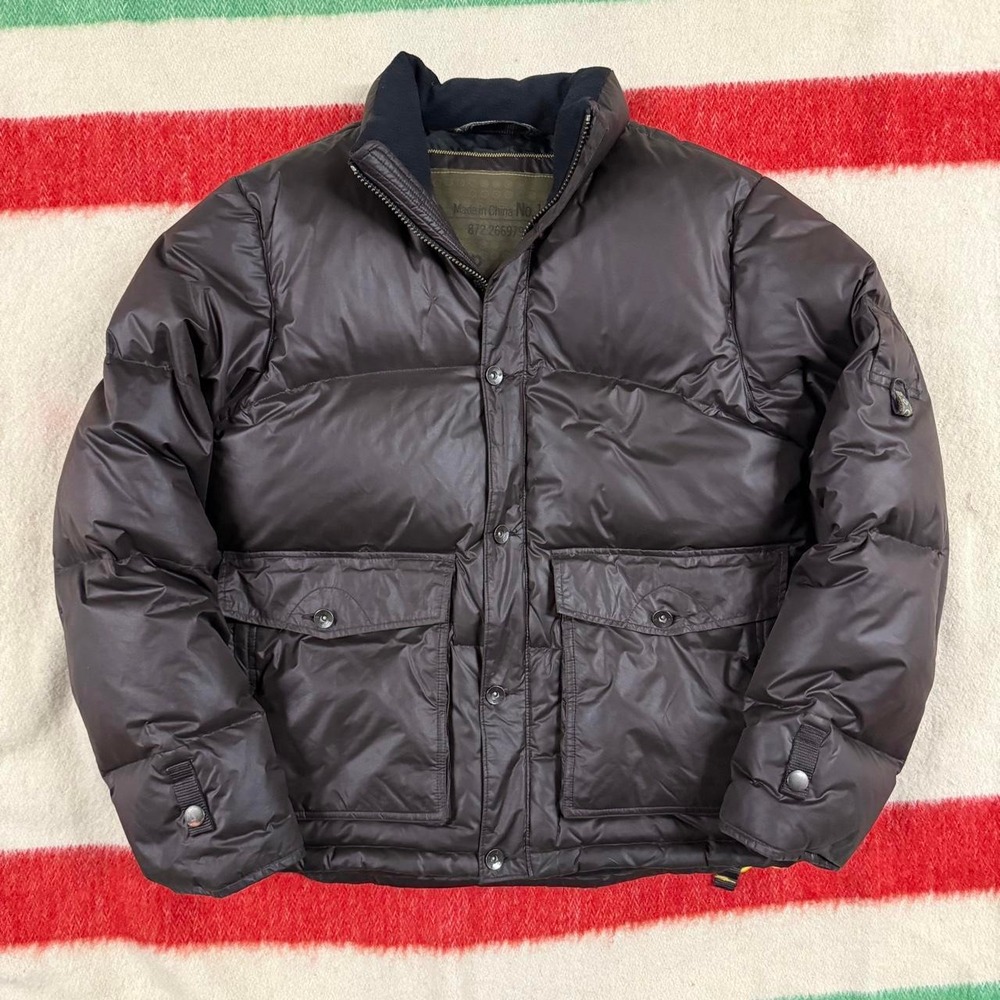 Vintage GAP Down Brown Puffer Jacket Mens Small 1969 Winter Coat Cropped
